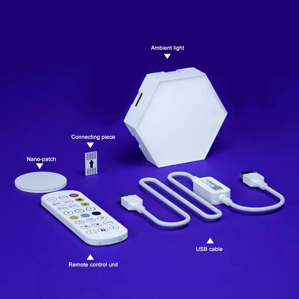 RGB Hexagonal Quantum Lamp LED Smart Wall Panels Light