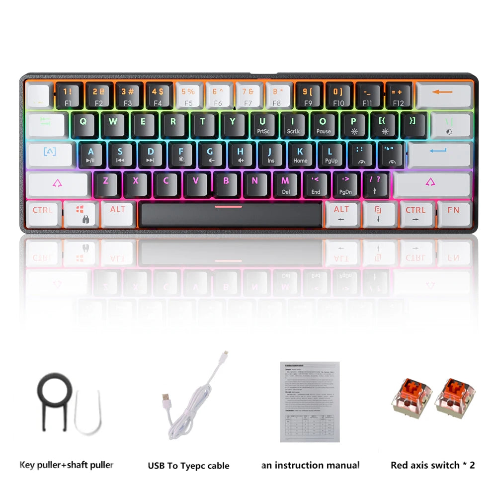 USB 61Key RGB Mechanical Gaming Keyboard
