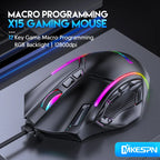 12800DPI RGB Macro Gaming Mouse with 12 Keys
