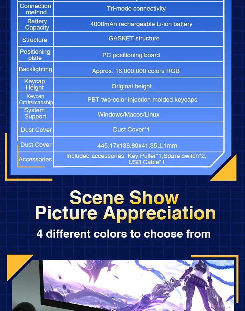 100% Layout RGB Mechanical Gaming Keyboard