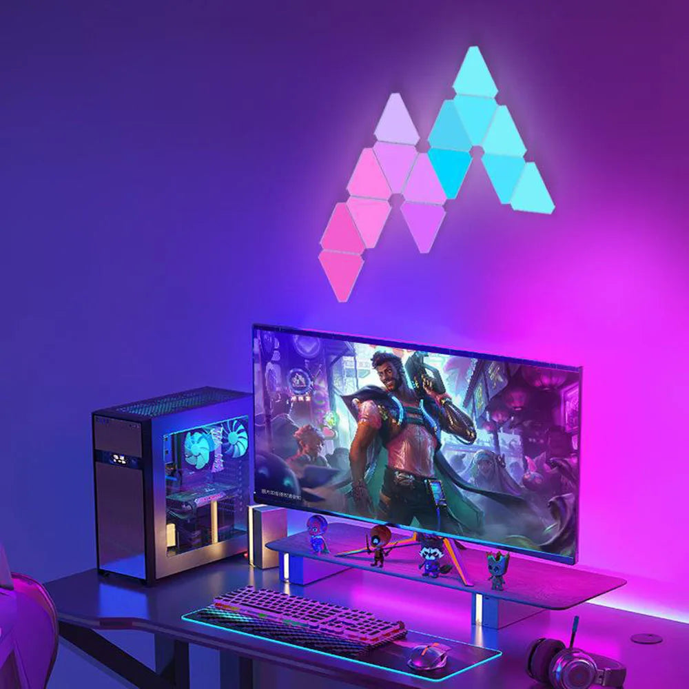 RGB Triangular Quantum Wall Lamp