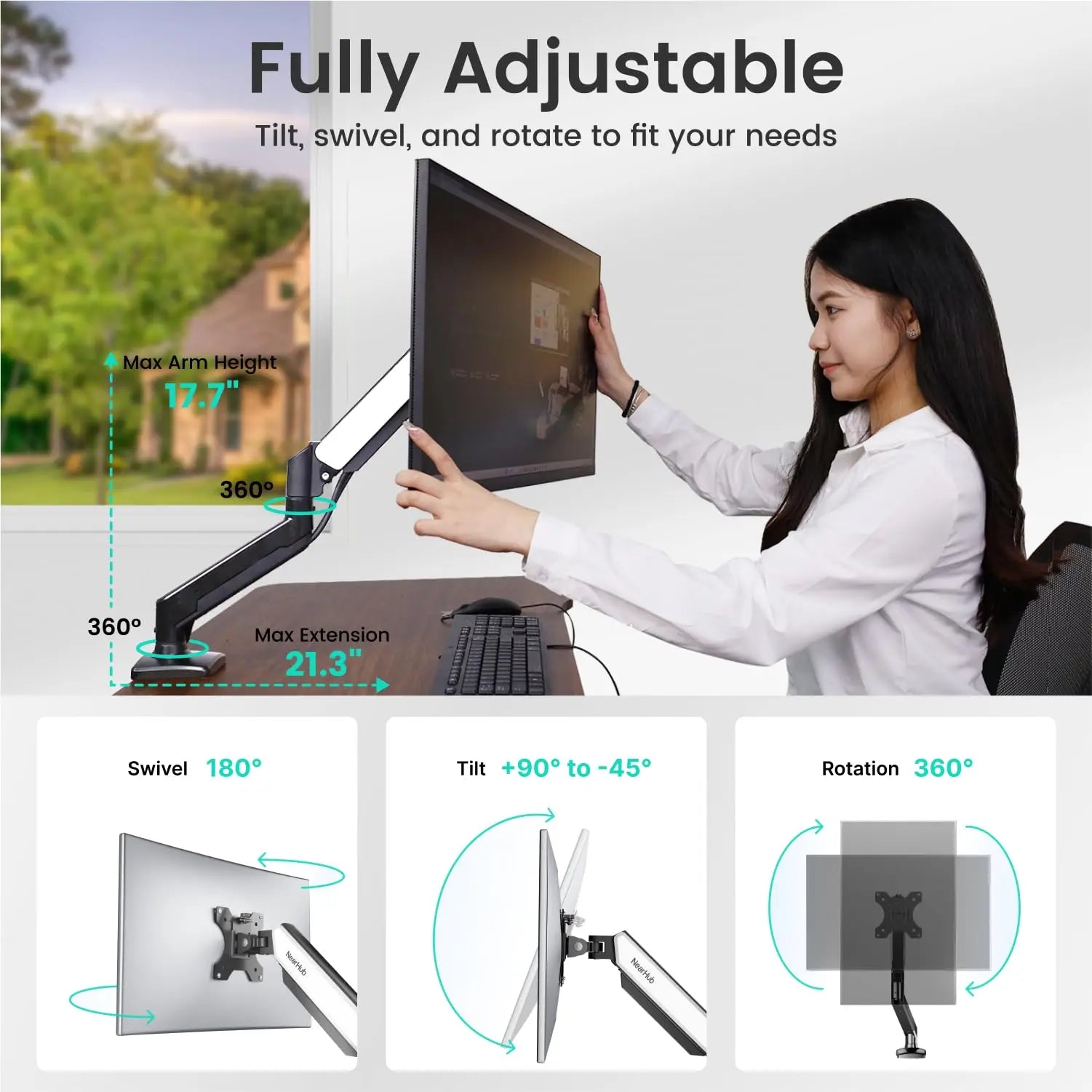 Nearhub MS-001 Single Monitor Arm Mount