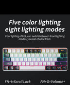 USB 61Key RGB Mechanical Gaming Keyboard