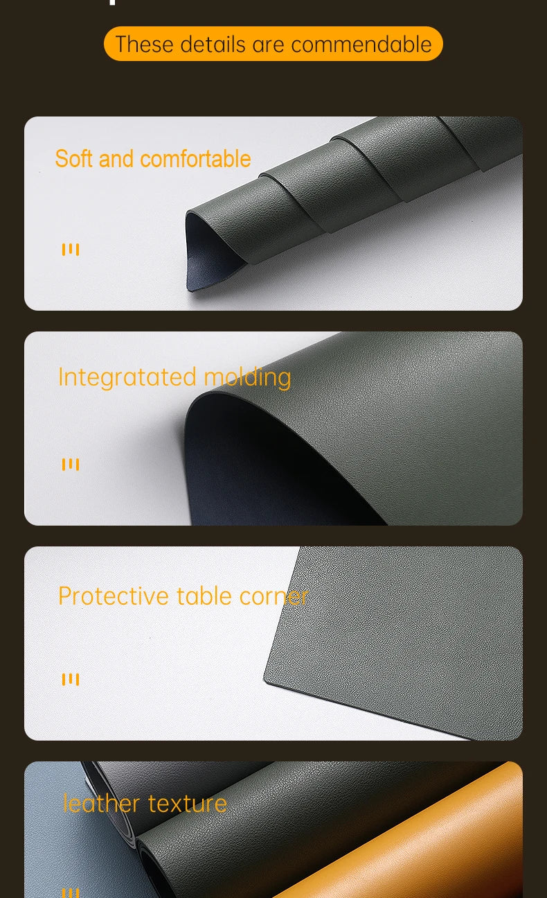 Waterproof PU Leather Large Gaming Desk Mouse Pad