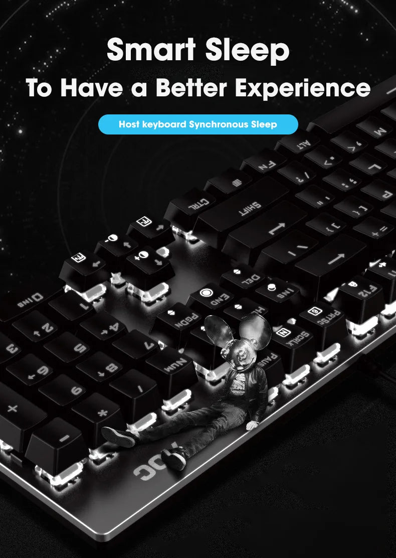 104 Keys RGB Metal Mechanical Gaming Keyboard