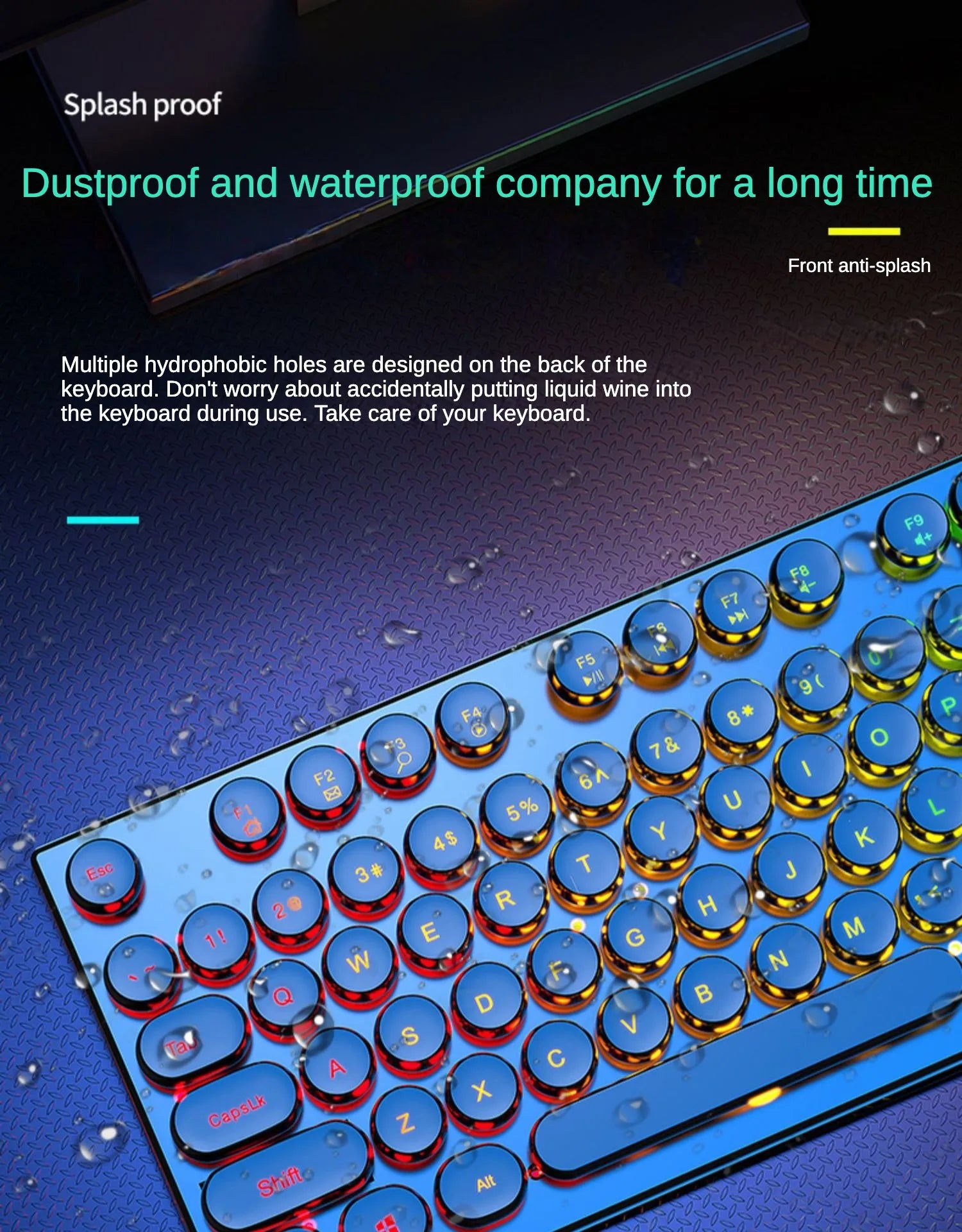 Full Size RGB Waterproof Gaming Keyboard