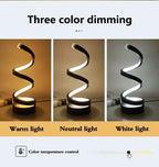 Spiral LED Dimmable Table Lamp