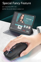 Dual Mode RGB Wireless Bluetooth Rechargeable Mouse