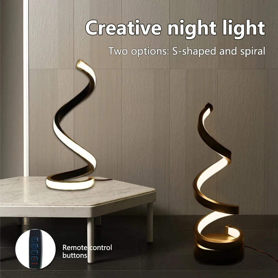 Modern USB Spiral LED Table Lamp