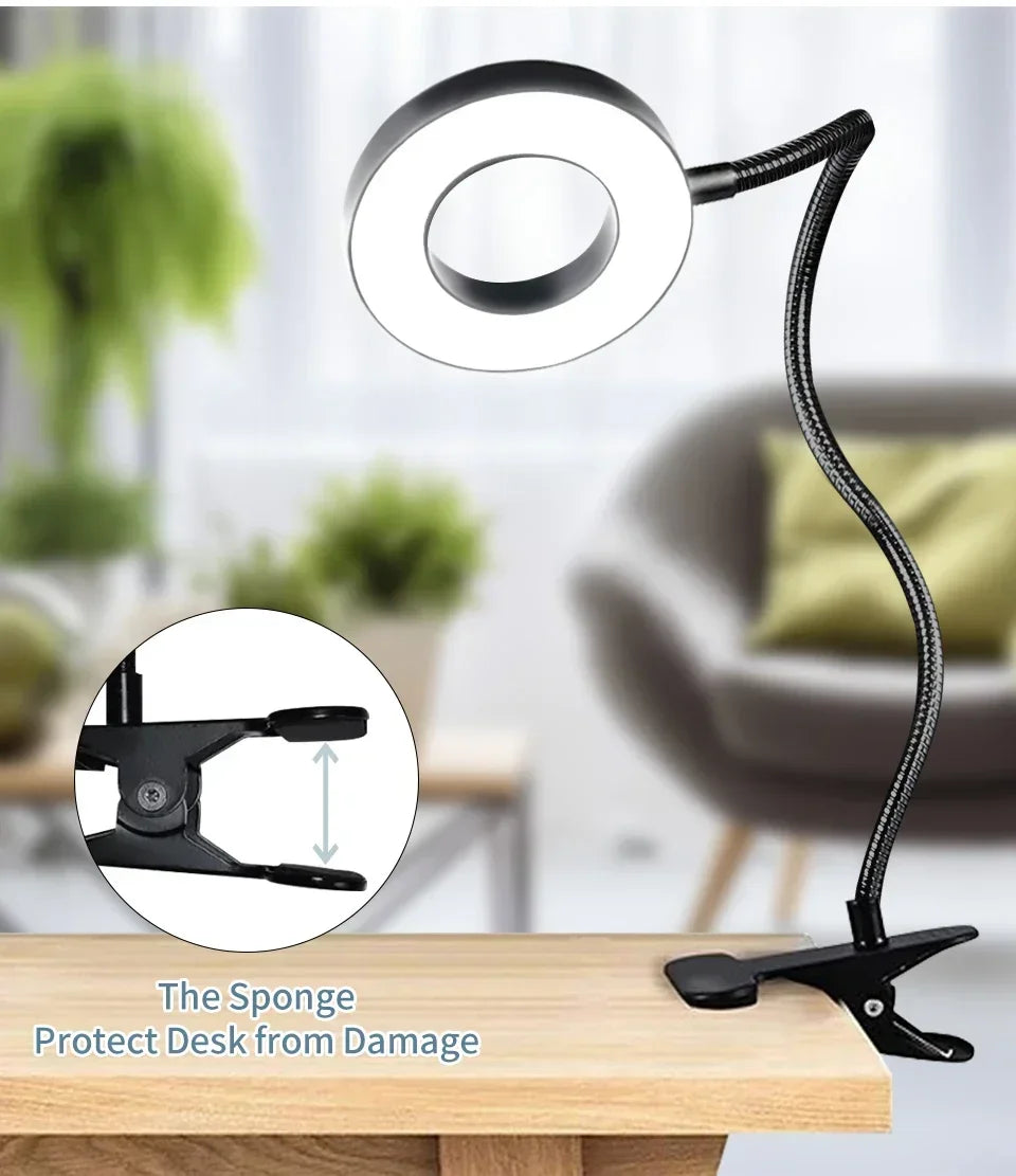 LED USB Clip-On Desk Lamp