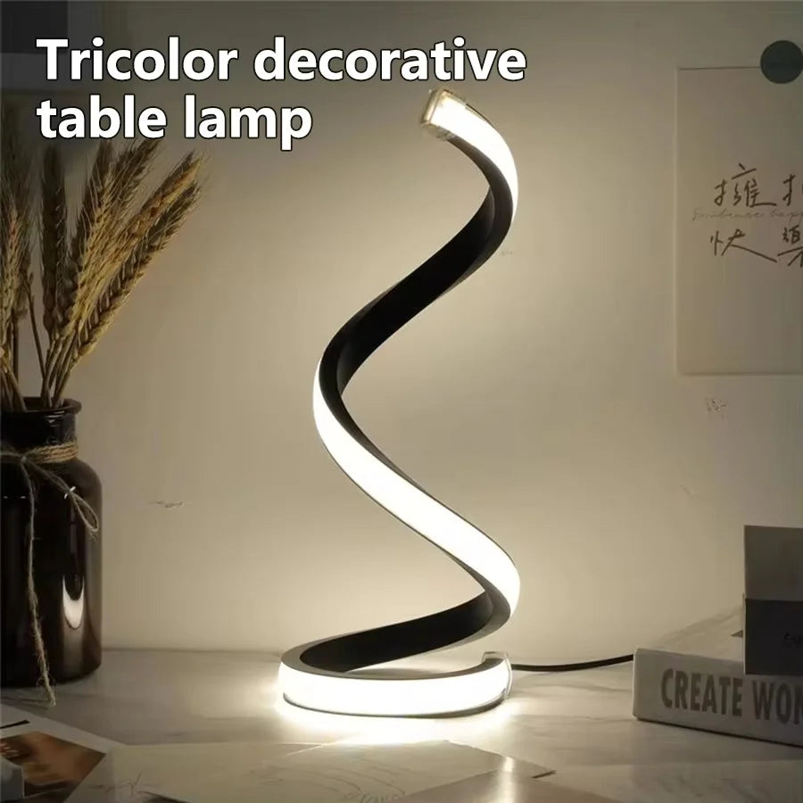 Spiral LED Dimmable Table Lamp
