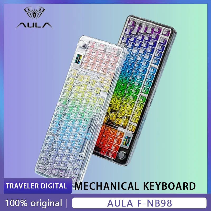 3-Mode RGB Mechanical Gaming Keyboard with Knob