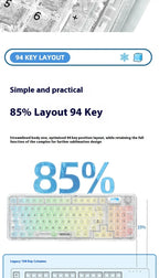 3-Mode RGB Mechanical Gaming Keyboard with Knob