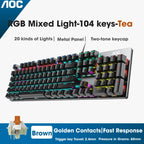 104 Keys RGB Metal Mechanical Gaming Keyboard