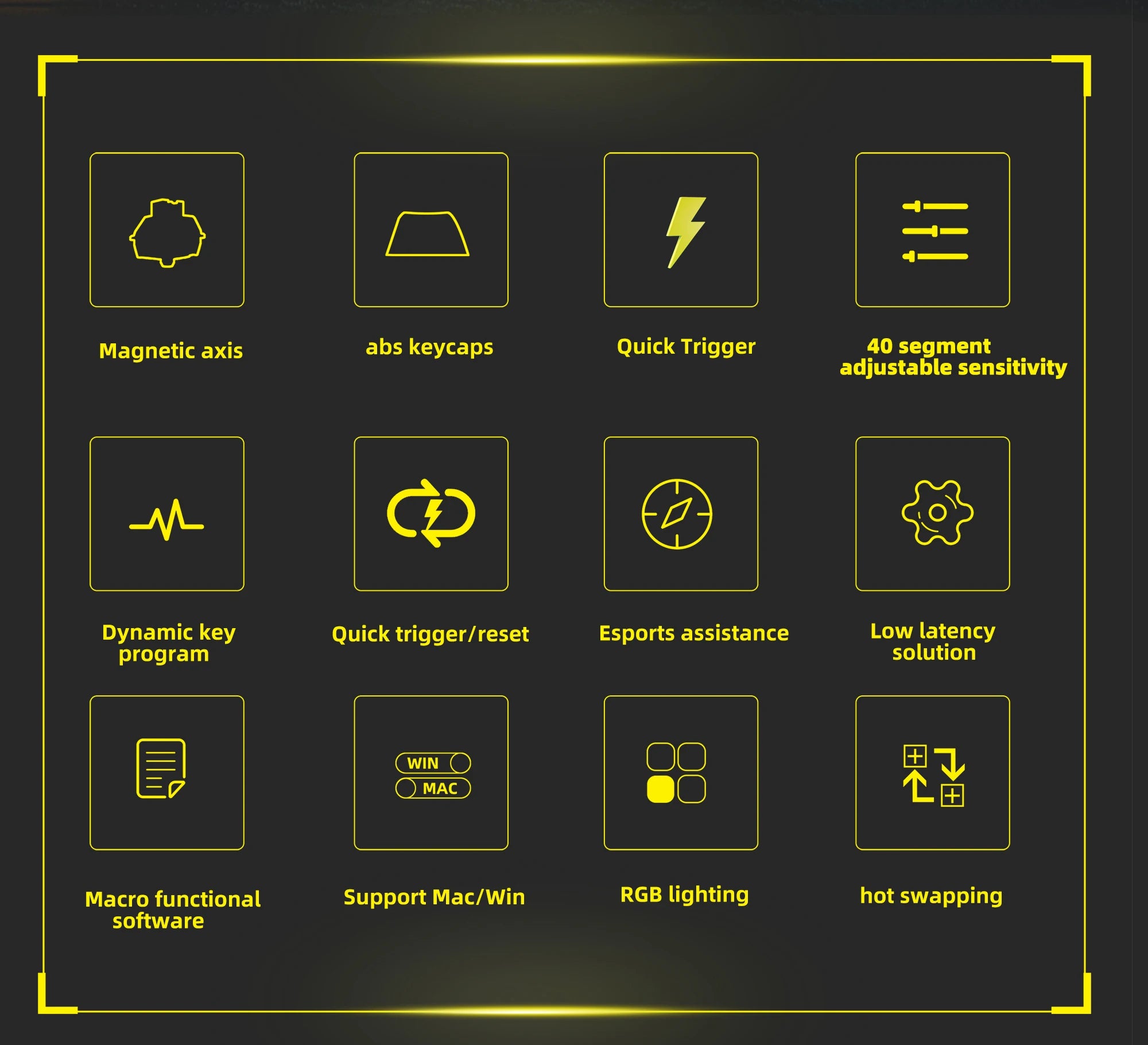 Wired Magnetic RGB E-Sports Mechanical Keyboard