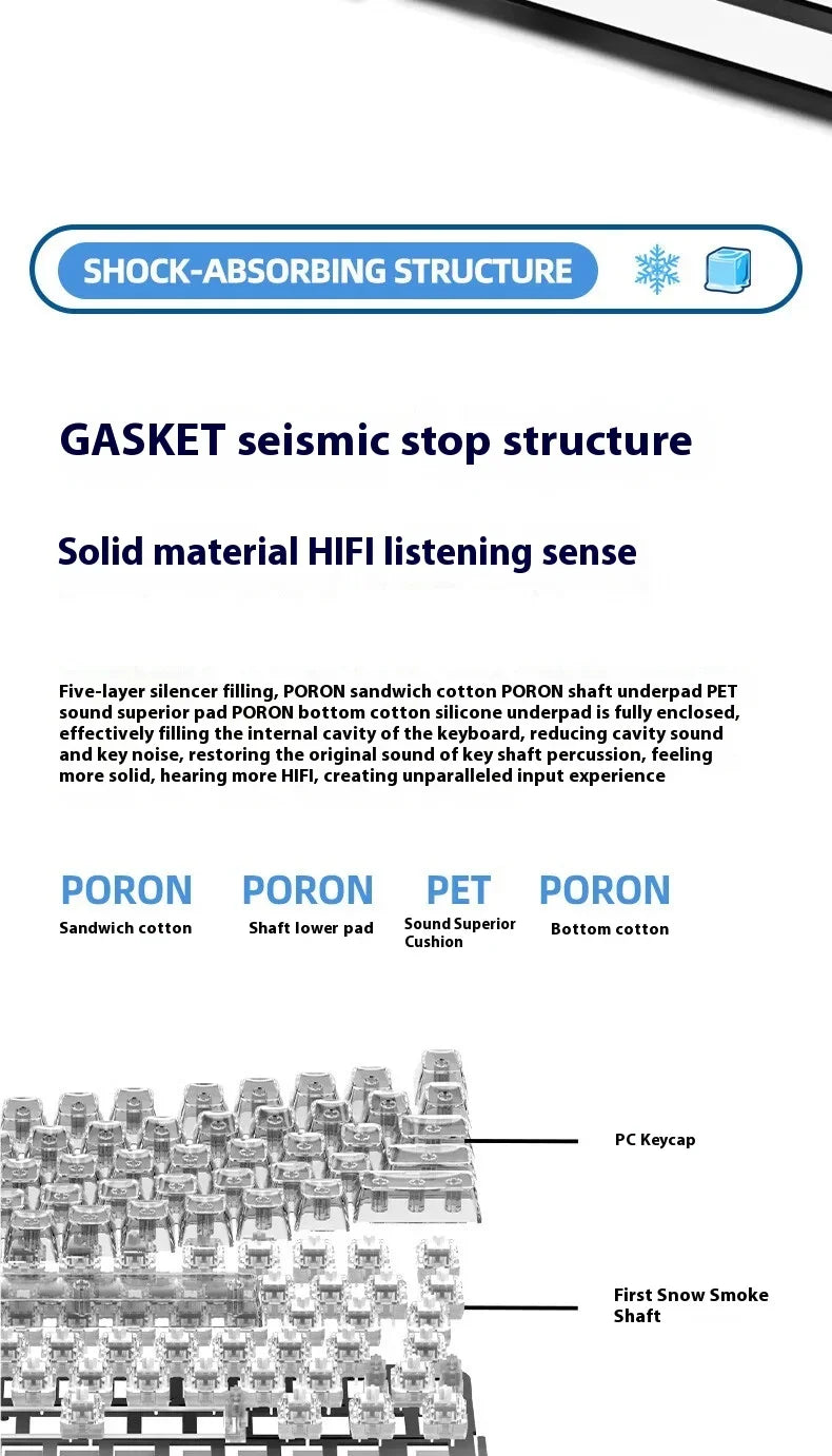 3-Mode RGB Mechanical Gaming Keyboard with Knob