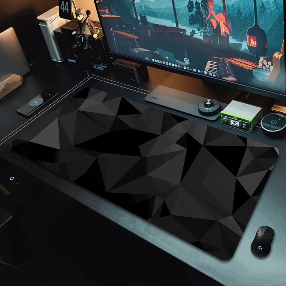 Black Rubber XXL Desk Mouse Pad Mat