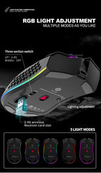 BM600 RGB Rechargeable Honeycomb Gaming Mouse