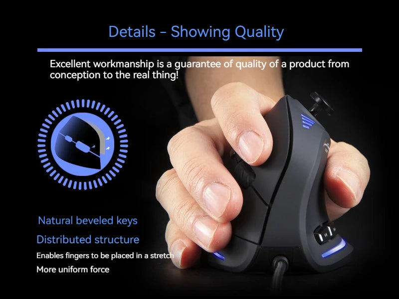 C-18 RGB Vertical Gaming Mouse 11-Button USB