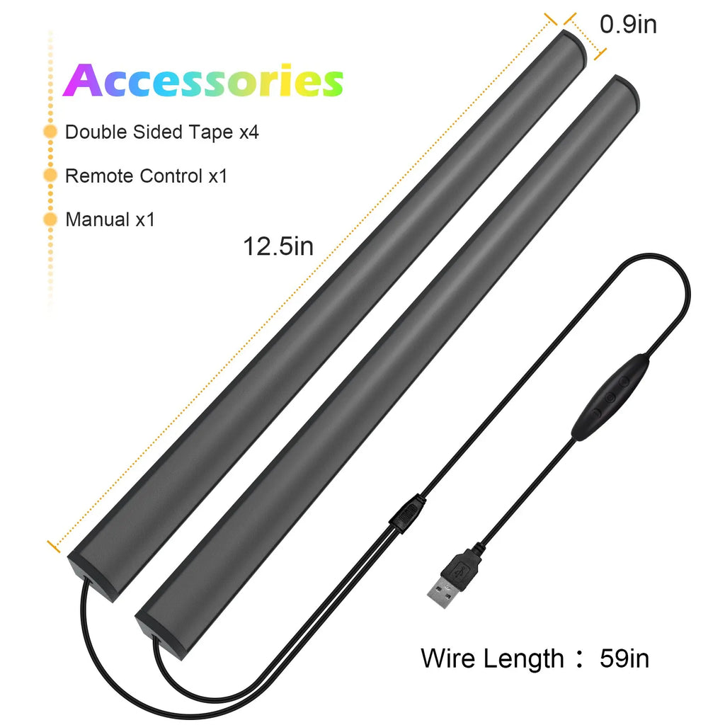 2 In1 Under Monitor Light Bar Gaming Lights