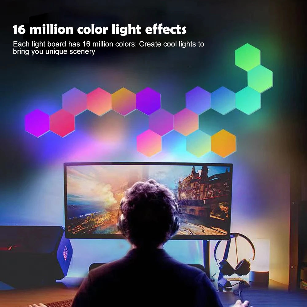 RGB Hexagonal Quantum Lamp LED Smart Wall Panels Light