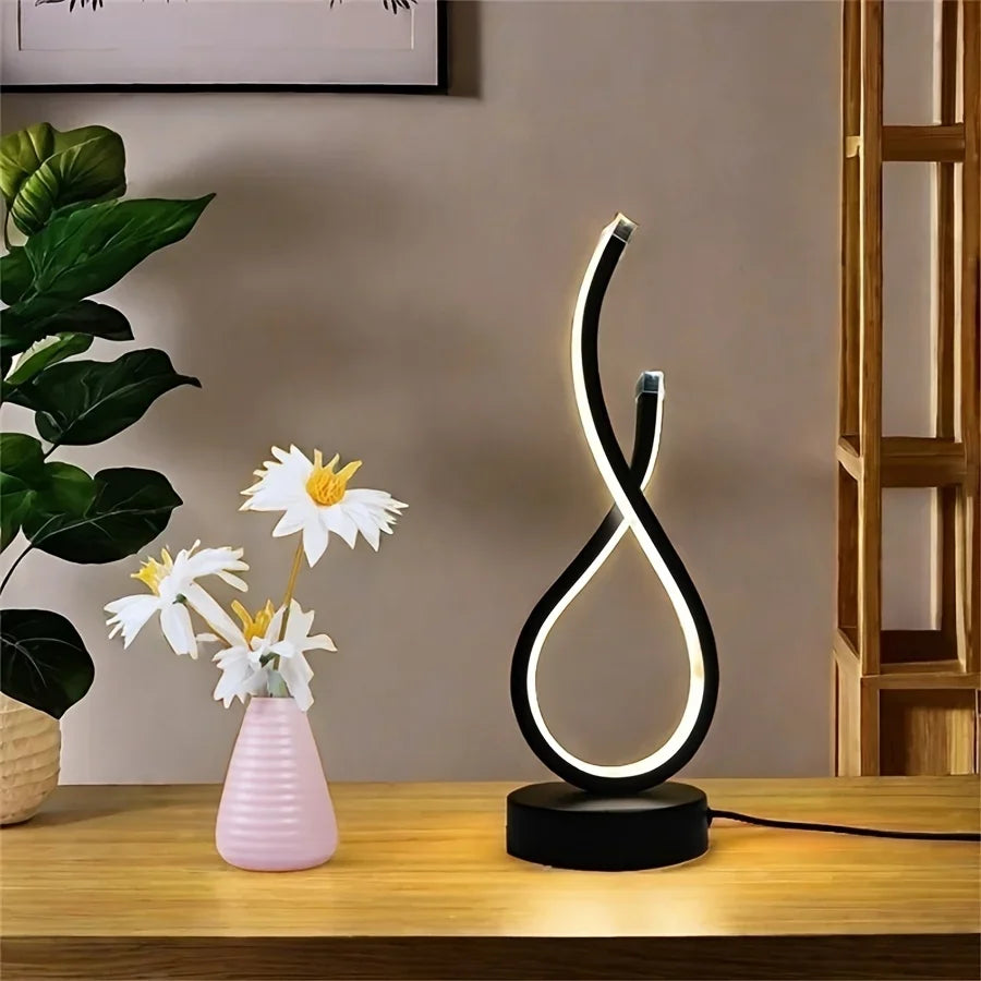 Spiral LED Dimmable Table Lamp