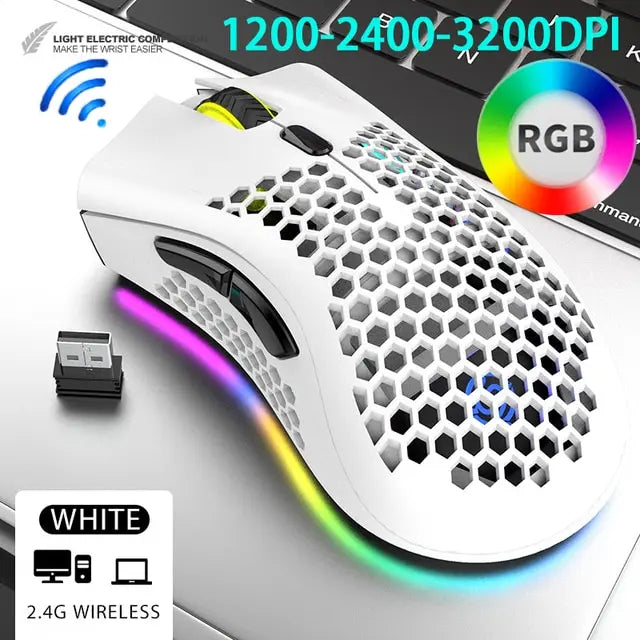 BM600 RGB Rechargeable Honeycomb Gaming Mouse