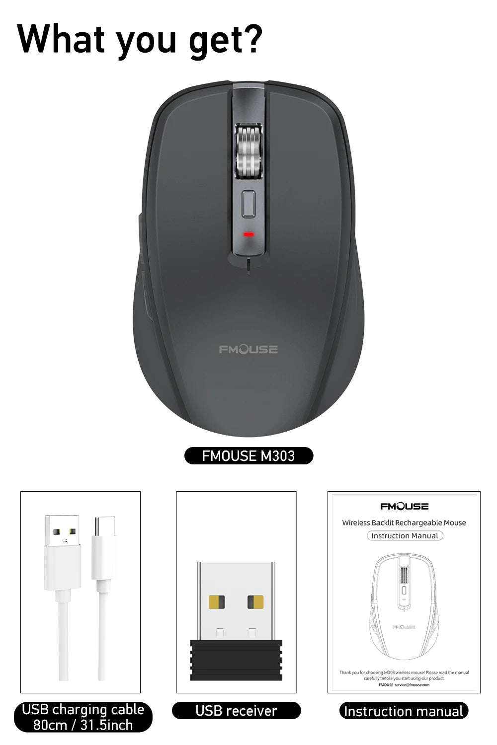 Dual Mode RGB Wireless Bluetooth Rechargeable Mouse