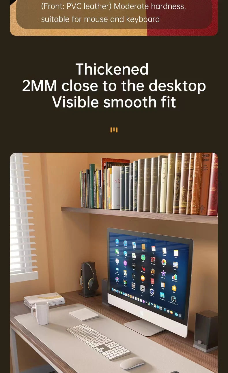 Waterproof PU Leather Large Gaming Desk Mouse Pad