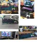 104 Keys RGB Metal Mechanical Gaming Keyboard
