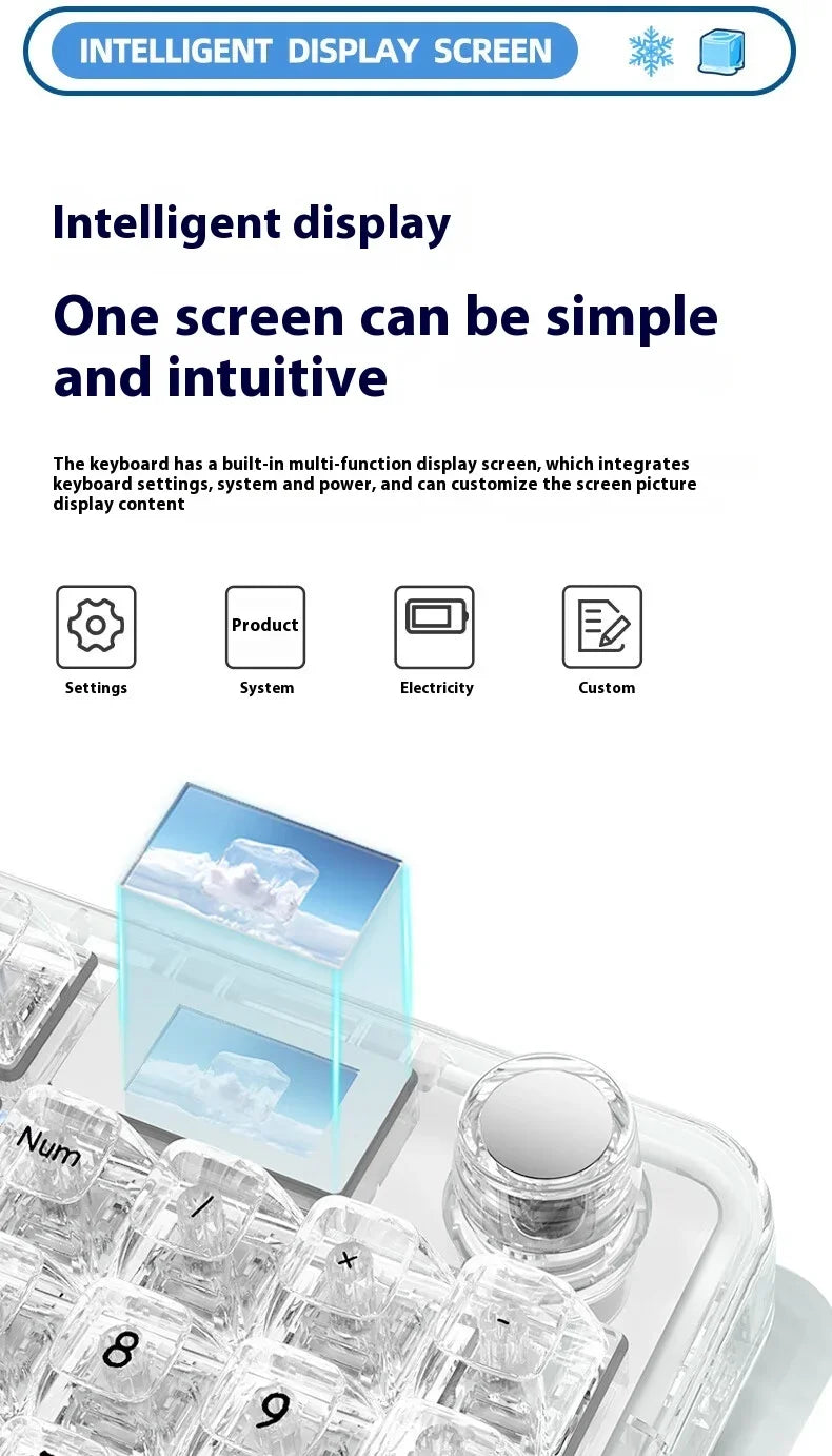 3-Mode RGB Mechanical Gaming Keyboard with Knob