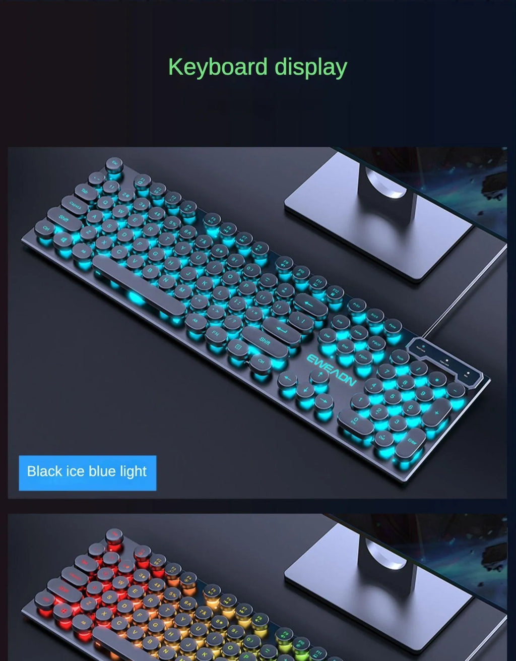 Full Size RGB Waterproof Gaming Keyboard