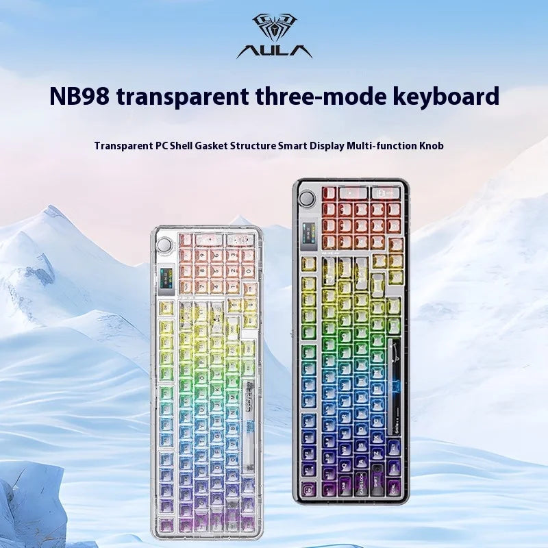 3-Mode RGB Mechanical Gaming Keyboard with Knob
