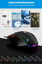 Ergonomic 4-Button RGB Gaming Mouse