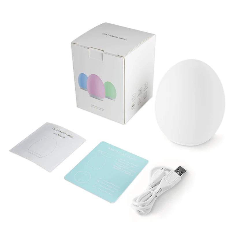 Portable RGB Egg-Shaped Night Lamp