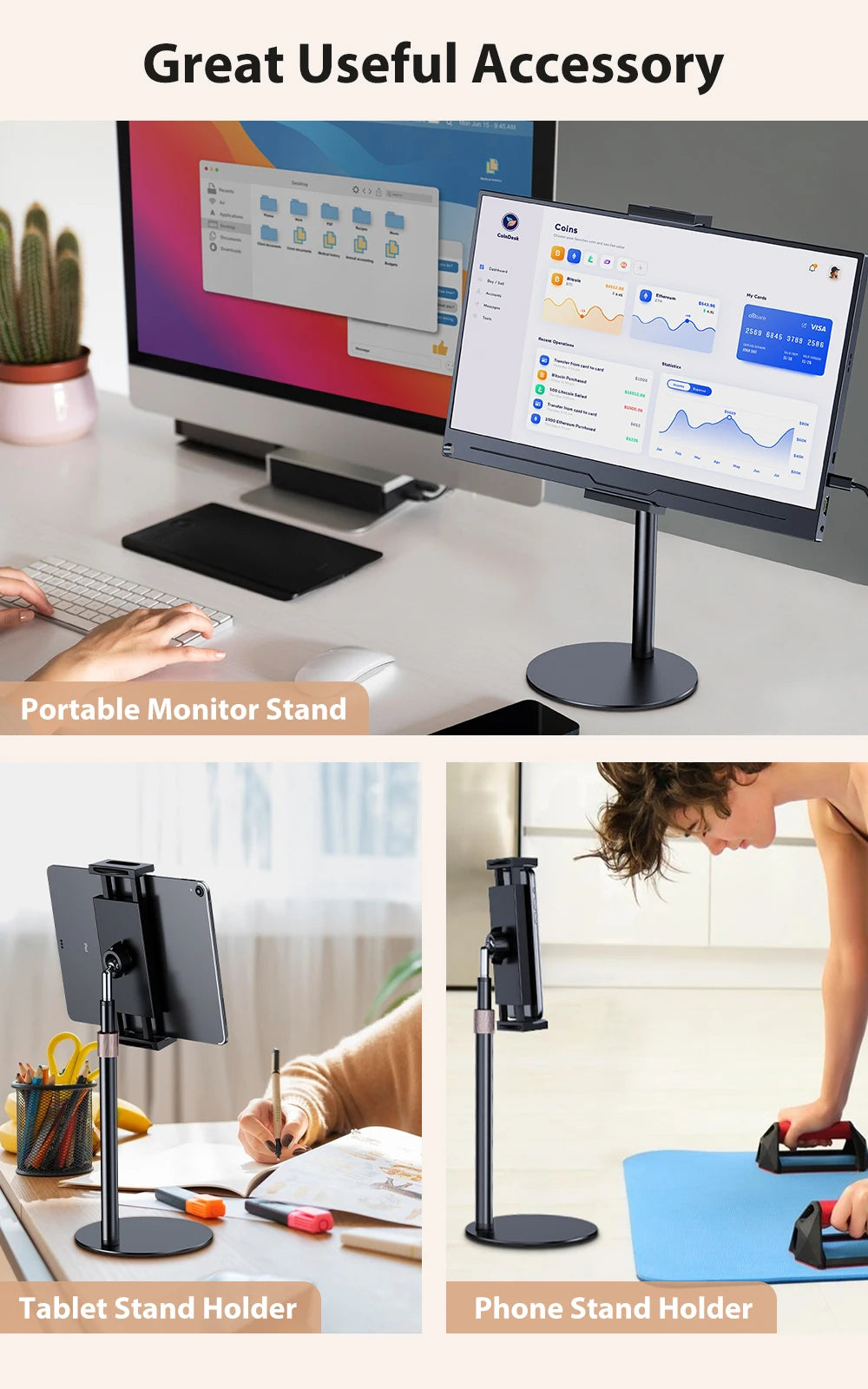 Adjustable VESA Monitor Desk Mount