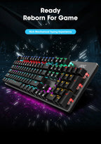 104 Keys RGB Metal Mechanical Gaming Keyboard
