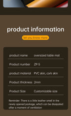 Waterproof PU Leather Large Gaming Desk Mouse Pad