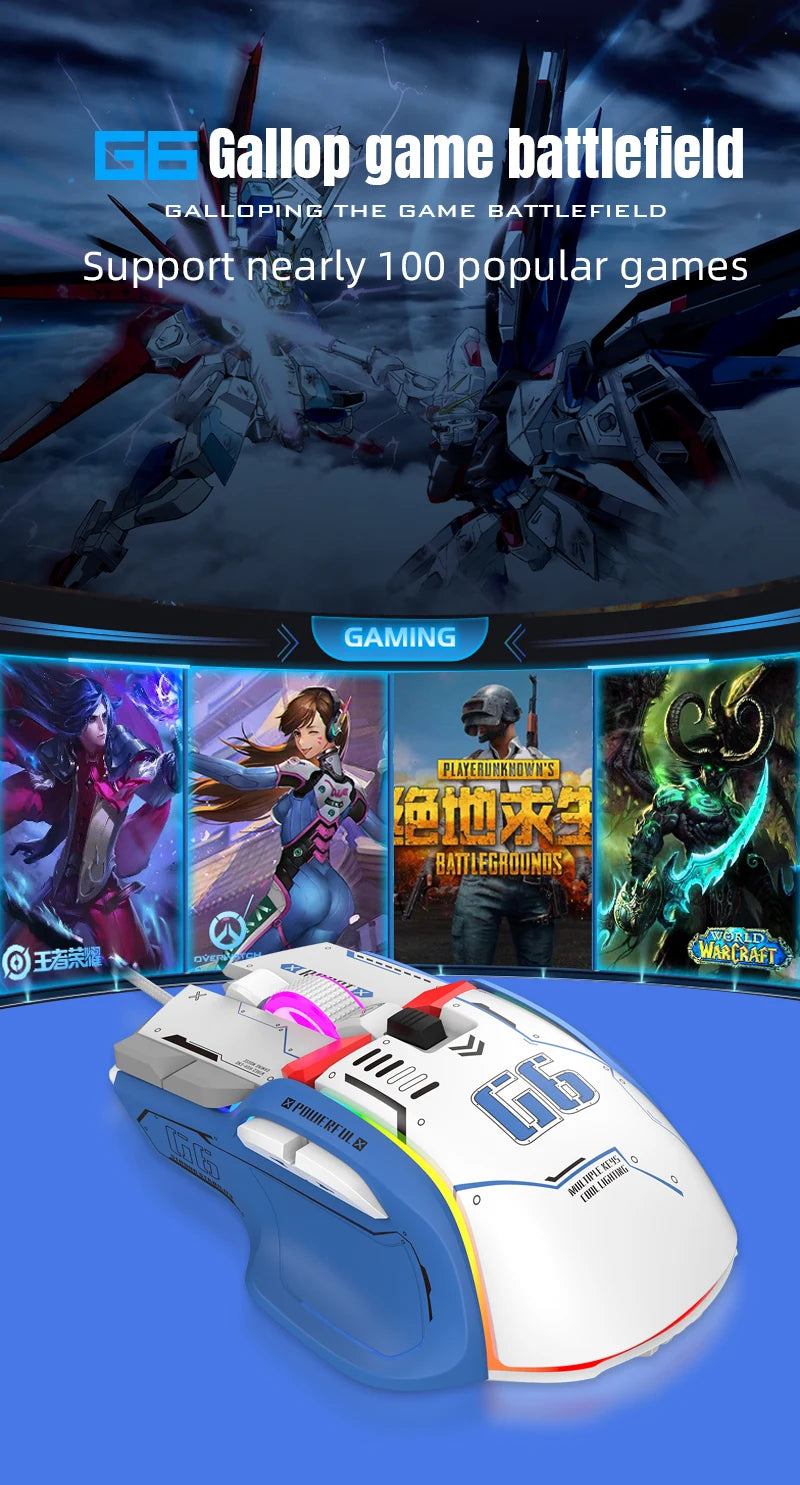 Wired RGB Macro Programmable Gaming Mouse