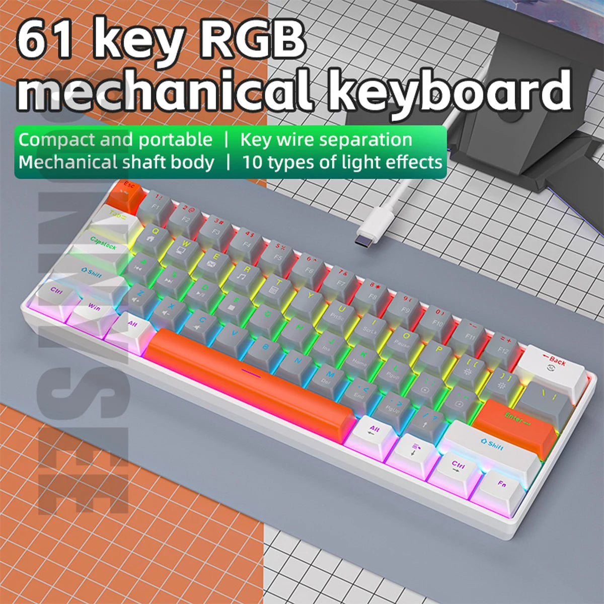 K61 Wired RGB Mechanical Gaming Keyboard