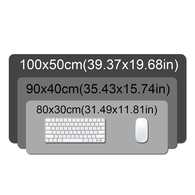 Black Rubber XXL Desk Mouse Pad Mat