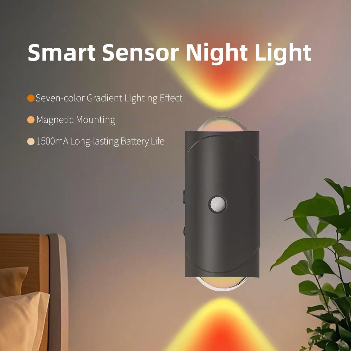 RGB Gradient Motion Sensor Wall Lamp