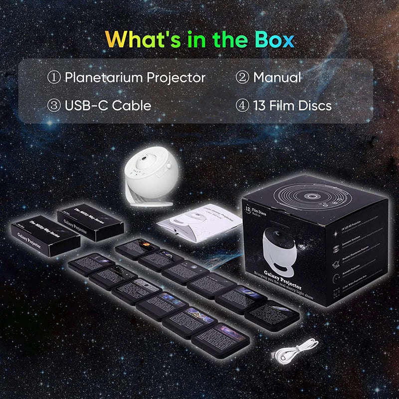 360° Rotating Galaxy Star Projector