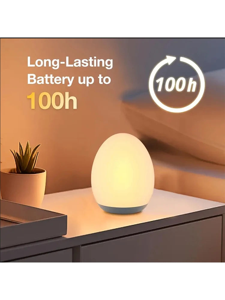 Portable RGB Egg-Shaped Night Lamp