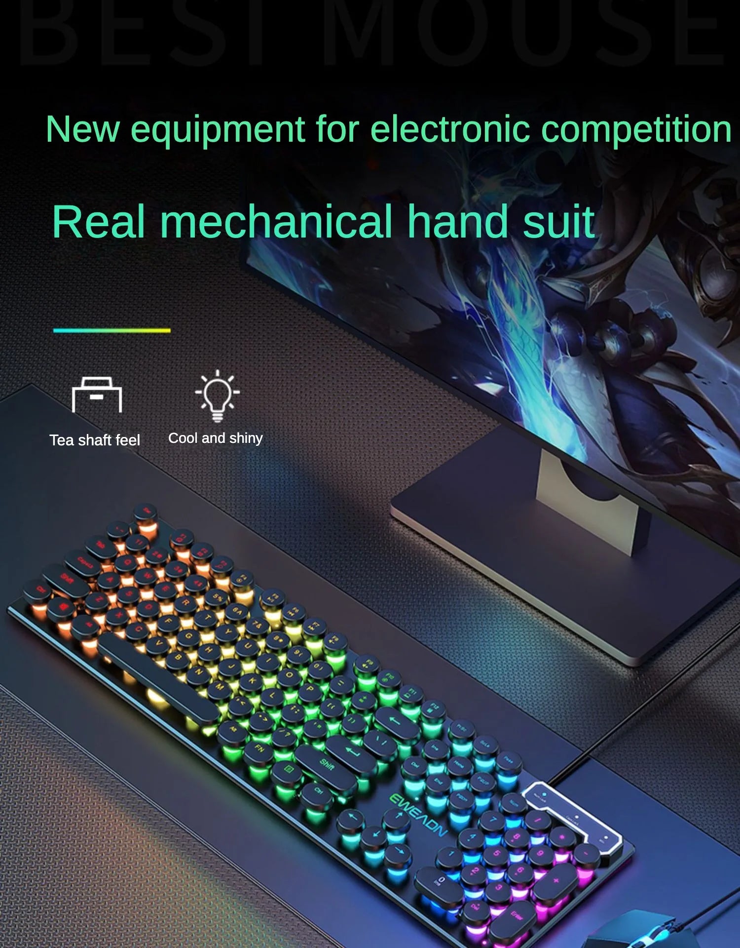 Full Size RGB Waterproof Gaming Keyboard