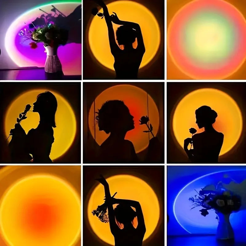 Vibrant Sunset Projection Lamp