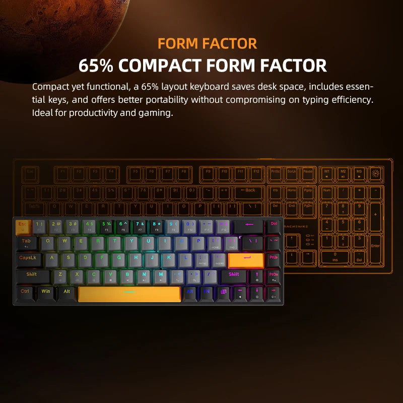 65% RGB Hot-Swappable Mechanical Gaming Keyboard