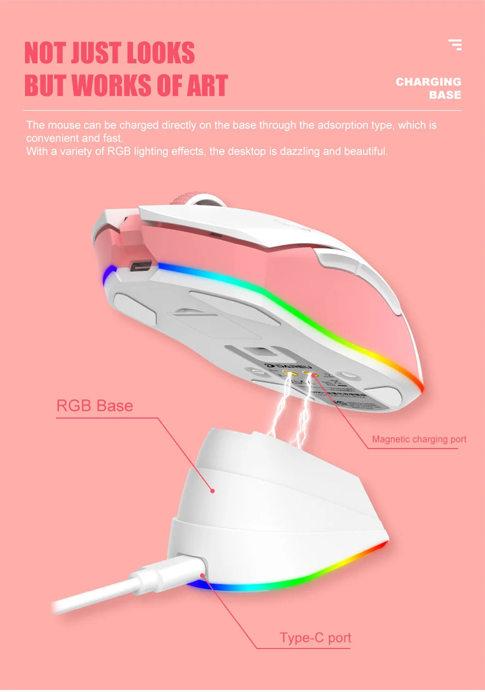 Dual Mode RGB Wireless & Wired Gaming Mouse