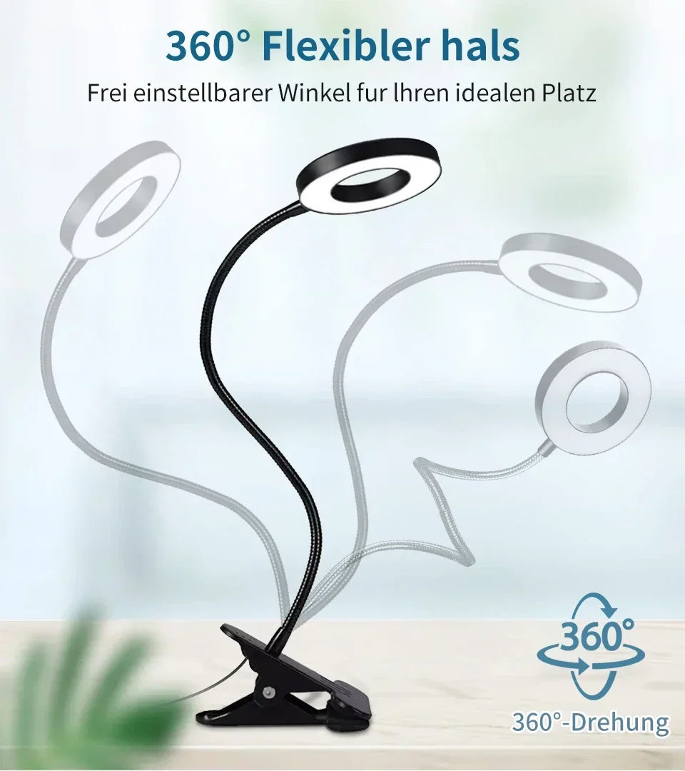 LED USB Clip-On Desk Lamp