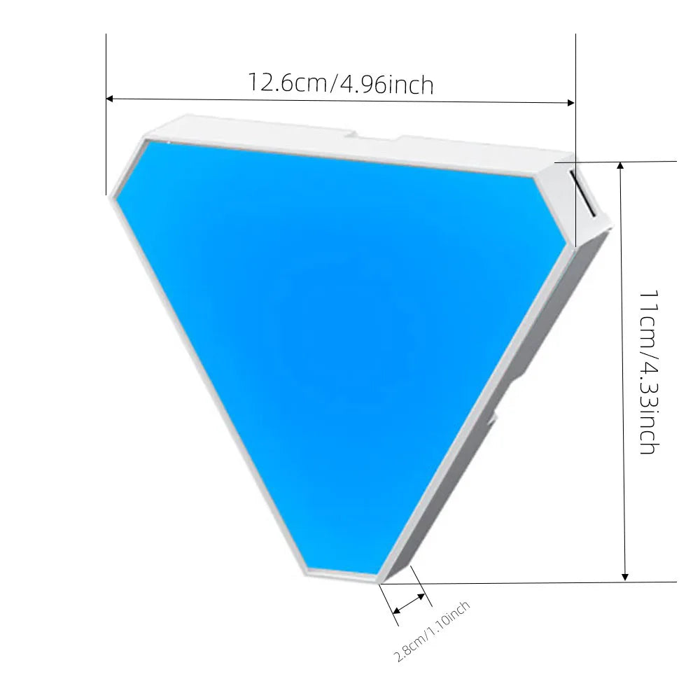 RGB Triangular Quantum Wall Lamp